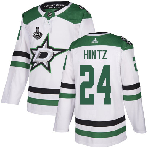 Adidas Dallas Stars 24 Roope Hintz White Road Authentic Youth 2020 Stanley Cup Final Stitched NHL Jersey